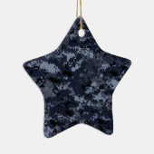 Military Digital Blue Camouflage Star Ornament (Rechts)
