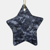 Military Digital Blue Camouflage Star Ornament (Links)