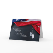 Military Dog Tags and American Flag Veterans Day