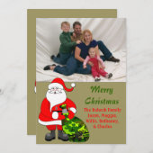 Military Family Christmas Foto Card Feiertagskarte (Vorne/Hinten)
