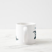 Military Fighter Jet Plane Cartoon Espressotasse (Rückseite)