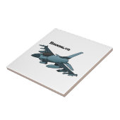 Military Fighter Jet Plane Cartoon Fliese (Seite)