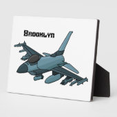 Military Fighter Jet Plane Cartoon Fotoplatte (Seite)