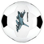 Military Fighter Jet Plane Cartoon Fußball (Gedreht)