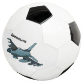 Military Fighter Jet Plane Cartoon Fußball (Dreiviertel)