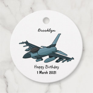 Military Fighter Jet Plane Cartoon Geschenkanhänger