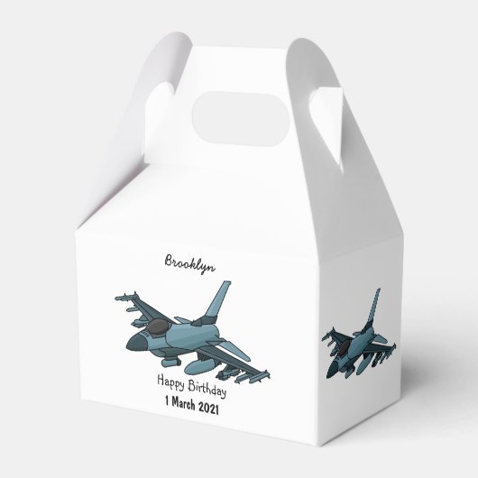 Military Fighter Jet Plane Cartoon Geschenkschachtel (Vorderseite)