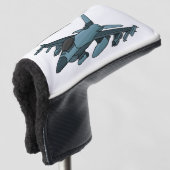 Military Fighter Jet Plane Cartoon Golf Headcover (3/4 Vorderseite)