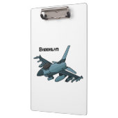 Military Fighter Jet Plane Cartoon Klemmbrett (Links)