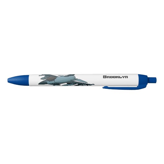 Military Fighter Jet Plane Cartoon Kugelschreiber (Unterseite)