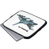 Military Fighter Jet Plane Cartoon Laptopschutzhülle (Vorne Knopf)