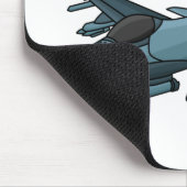 Military Fighter Jet Plane Cartoon Mousepad (Ecke)