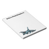Military Fighter Jet Plane Cartoon Notizblock (angewinkelt)