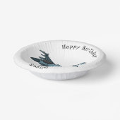 Military Fighter Jet Plane Cartoon Pappteller (Gewinkelt)