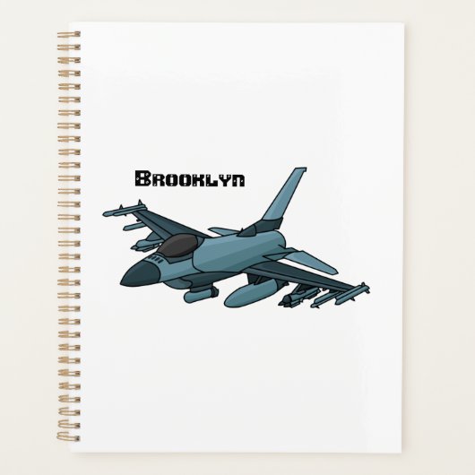 Military Fighter Jet Plane Cartoon Planer (Vorderseite)