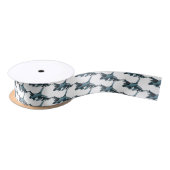 Military Fighter Jet Plane Cartoon Satinband (Spule)