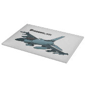 Military Fighter Jet Plane Cartoon Schneidebrett (Ecke)