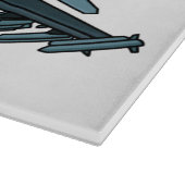 Military Fighter Jet Plane Cartoon Schneidebrett (Ecke)