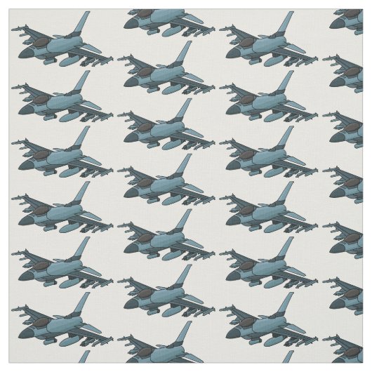Military Fighter Jet Plane Cartoon Stoff (Muster)