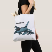 Military Fighter Jet Plane Cartoon Tasche (Von Nahem)