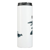 Military Fighter Jet Plane Cartoon Thermosbecher (Rückseite)