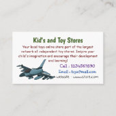 Military Fighter Jet Plane Cartoon Visitenkarte (Vorderseite)