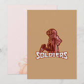 Military Gaming Emblem | Heroic Warrior Logo Einladung (Vorne/Hinten)