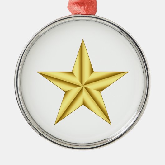 Military General Gold Star Ornament Aus Metall (Vorne)