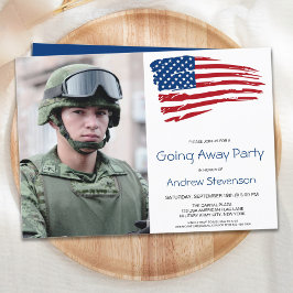 Military Goway Party USA American Flag Foto Einladung