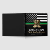 Military Graduation Thin Green Line Flag Army Gästebuch (Voll)