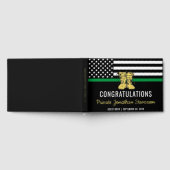 Military Graduation Thin Green Line Flag Army Gästebuch (Voll)
