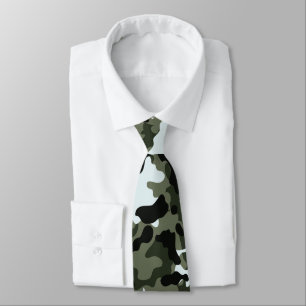 Military Green Camouflage Neck Tie Krawatte