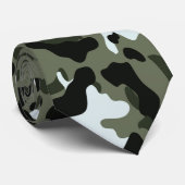 Military Green Camouflage Neck Tie Krawatte (Gerollt)
