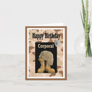 Military Happy Birthday Card Karte