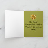 Military Major Promotion Card Karte (Innenseite)