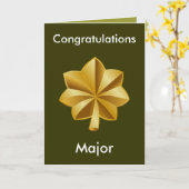 Military Major Promotion Card Karte (Gelbe Blume)