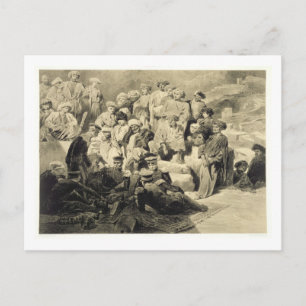 Military Meal in the Ruins at Sioukh, Dagestan, pl Postkarte