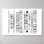 Military Merch. Advertisement Poster (Vorne)