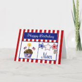 Military Mom Birthday Card Karte (Vorderseite)
