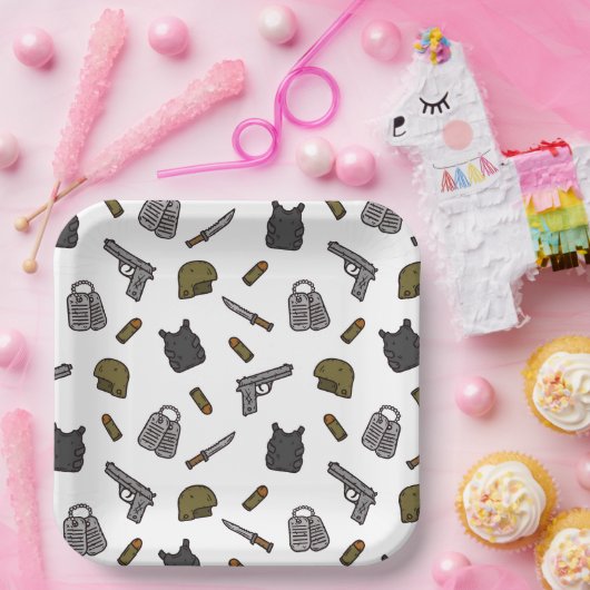 Military  pappteller (Party)