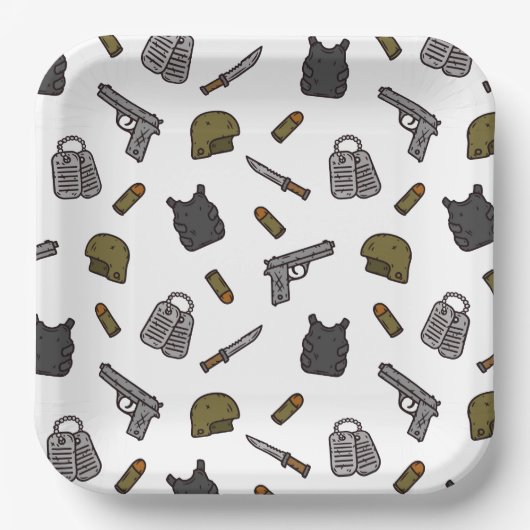 Military  pappteller (Vorderseite)