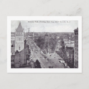 Military Park, Newark NJ Vintage-Format Postkarte