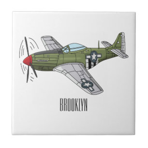 Military plane cartoon illustration fliese