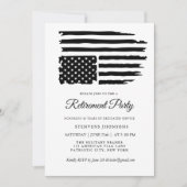 Military Retirement Custom Photo American Flag Einladung (Vorderseite)