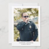 Military Retirement Custom Photo American Flag Einladung (Rückseite)