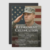 Military Retirement Invitation Magneteinladung (Vorne/Hinten)