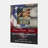 Military Retirement Welcome Sign Acrylschild (Winkel)