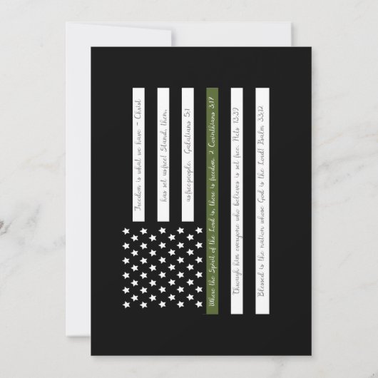 Military Scripture Flag Retirement Party Einladung (Rückseite)