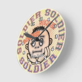 Military Soldier Runde Wanduhr (Winkel)