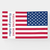 Military Soldier Welcome Home Party USA Flag Banner (Horizontal)